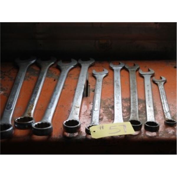 9 COMBINATION WRENCHES UP TO 1 7/8"