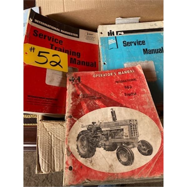 ASSORTED MANUALS INCLUDING  IH 966, 5088, 5288, 5488