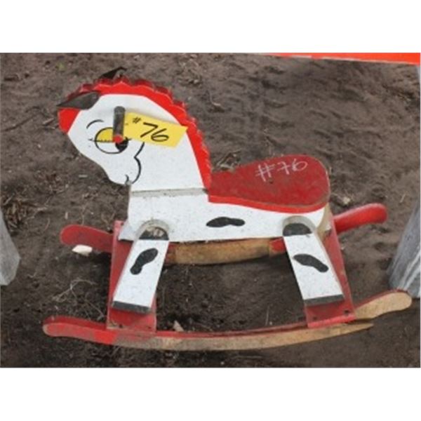 2 WOOD KID'S ROCKING HORSES