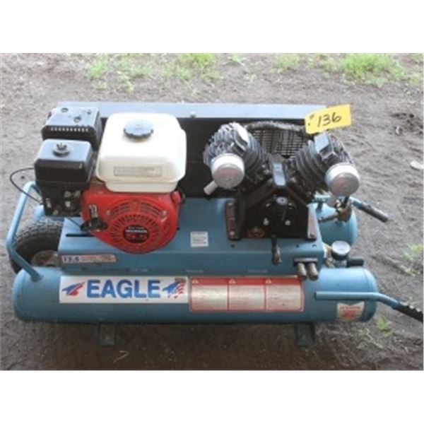 EAGLE TWIN CYLINDER COMPRESSOR C/W HONDA 5 HP