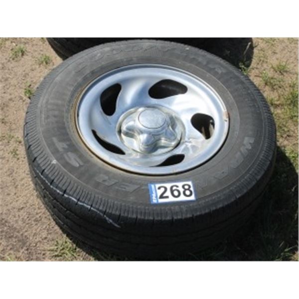 4 - 235/75/R16 TIRES ON 5 BOLT FORD RIMS