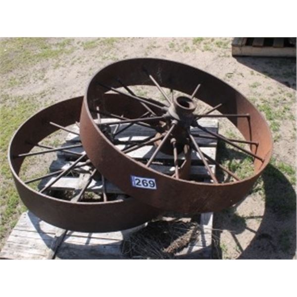 2 - 40" STEEL WHEELS