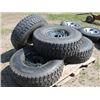 Image 2 : 4 - MUD/SNOW TIRES ON 8 BOLT HUMMER RIMS (37X12.50R 16.5LT)