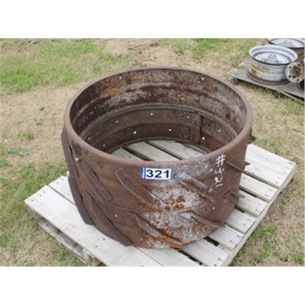 2 - APPROX 34" STEEL WHEELS (BOTH FOR ONE MONEY)