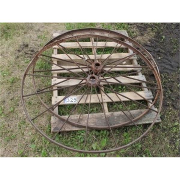 2 - APPROX 54" STEEL WHEELS (BOTH FOR ONE MONEY)