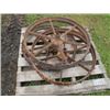 Image 1 : 3 - APPROX 34" STEEL WHEELS (ALL FOR ONE MONEY)