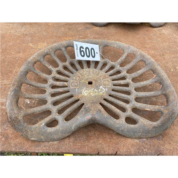 "DEERING" ANTIQUE TRACTOR SEAT
