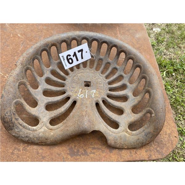 "CHAMPION PLOW" ANTIQUE TRACTOR SEAT