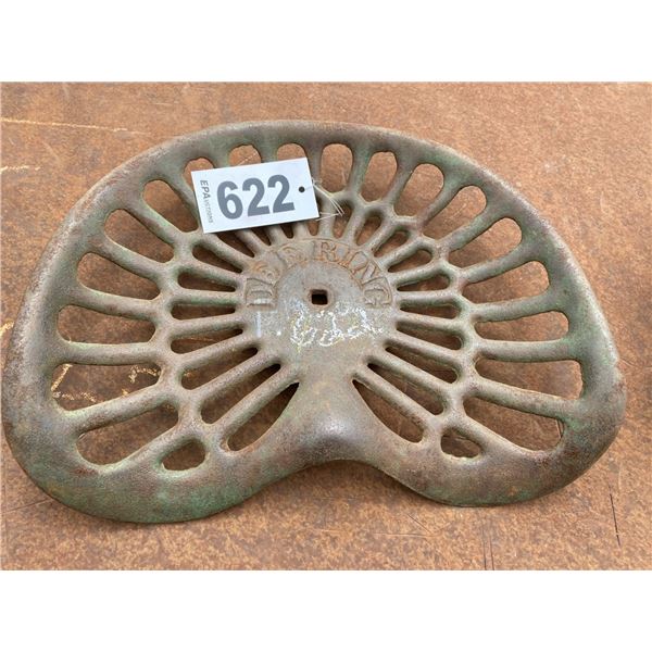 "DEERING" ANTIQUE TRACTOR SEAT