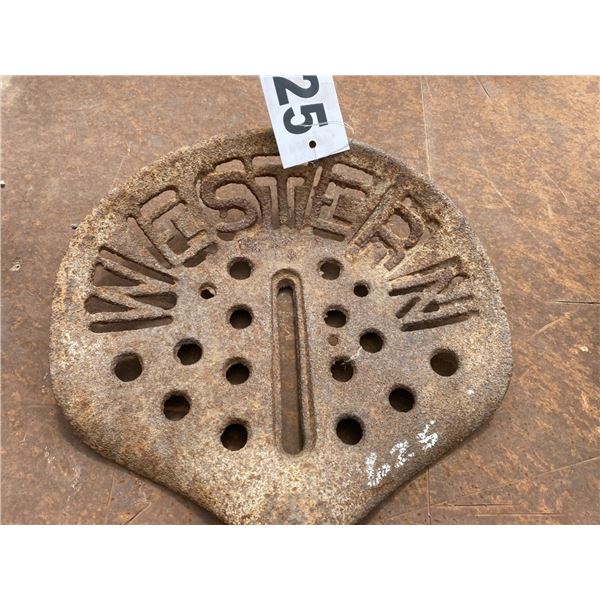 "WESTERN" ANTIQUE TRACTOR SEAT