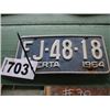 Image 1 : ALBERTA LICENCE PLATE DATED 1965