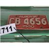 Image 1 : ALBERTA LICENCE PLATE DATED 1960
