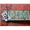 Image 1 : ALBERTA LICENCE PLATE DATED 1967