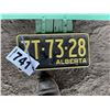 Image 1 : (LOT 741/742)  ALBERTA LICENCE PLATE SET DATED 1969 (PER PLATE TIMES 2)