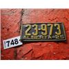 Image 1 : ALBERTA LICENCE PLATE DATED 1925