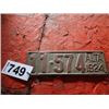 Image 1 : ALBERTA LICENCE PLATE DATED 1924