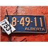 Image 1 : ALBERTA LICENCE PLATE DATED 1973