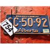 Image 1 : ALBERTA LICENCE PLATE DATED 1973