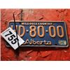 Image 1 : ALBERTA LICENCE PLATE DATED 1973