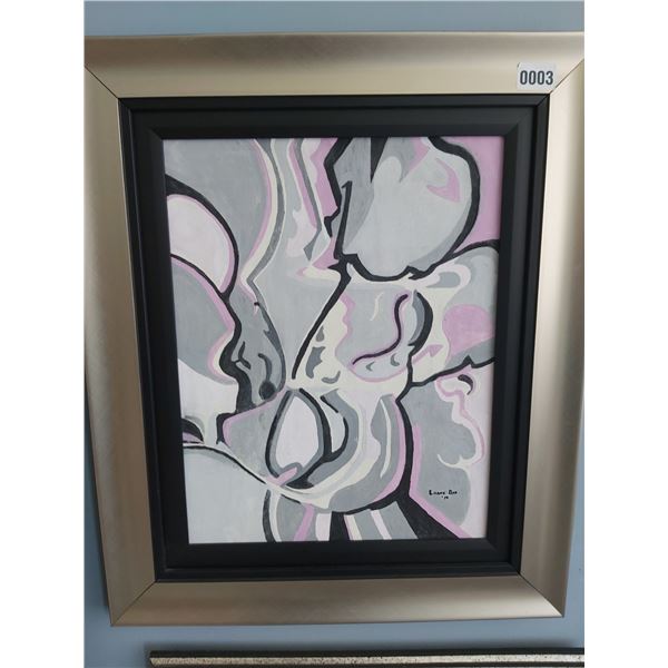 Framed Absrtract Canvas Painting By Lorne Day