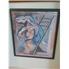 Image 1 : Framed Abstract Pastel Drawing