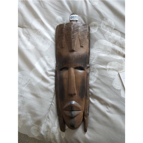 Hand Carved Solid Ebony African Wall Mask