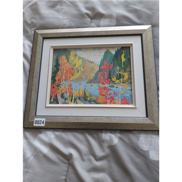 Framed Acrylic Canvas Painting "Fall Harmony"