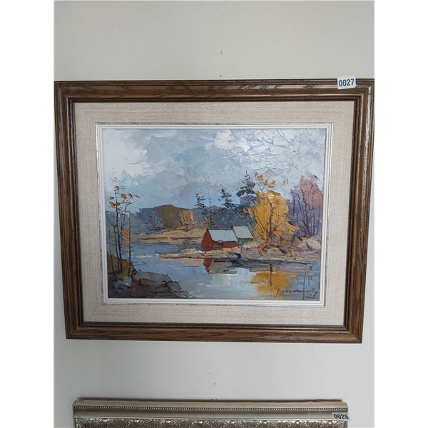 Framed Acrylic Canvas Painting