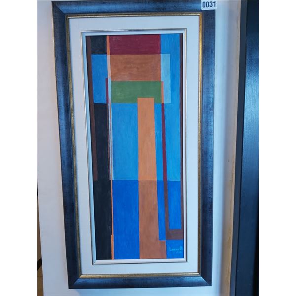 Framed Abstract Canvas Painting by Lorne Day