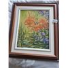 Image 1 : Framed Acrylic Canvas Flower Painting by Crane Thomas