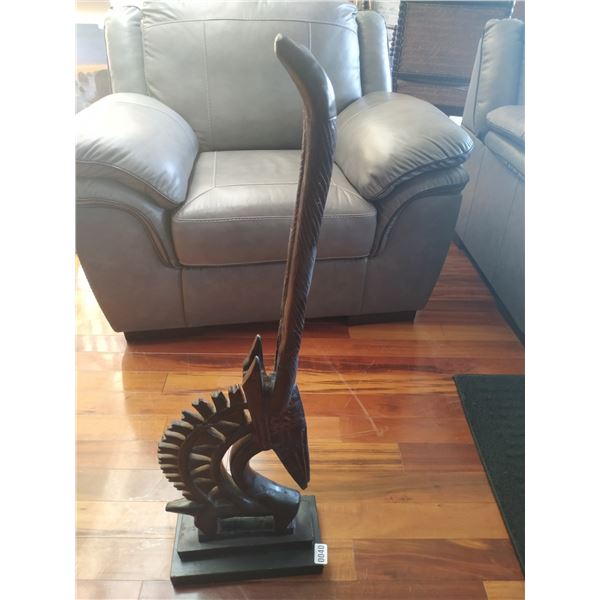 Hand Carved African Wood Sculpture