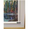 Image 2 : Framed Canvas Painting of Wintery Lake Scene