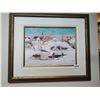 Image 1 : Framed Canvas Painting of Winter Scene in a Small Town by Lorne Day