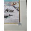 Image 2 : Framed Canvas Painting of Winter Scene in a Small Town by Lorne Day