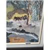 Image 2 : Framed Canvas Painting of Winter in a City Part Scene by Lorne Day