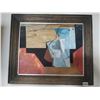 Image 1 : Framed Abstract Canvas Painting by Sylvia Day