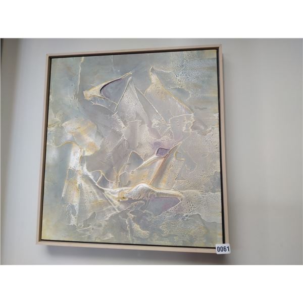 Framed Abstract Textured Canvas Painting