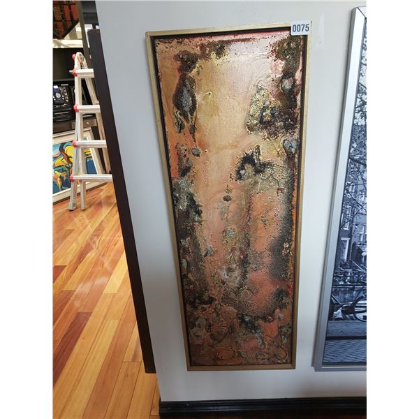 Framed Textured Oil Acrylic Painting