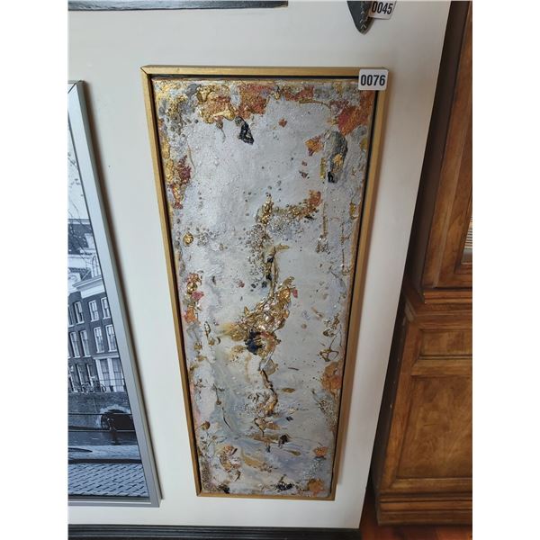 Framed Textured Oil Acrylic Painting