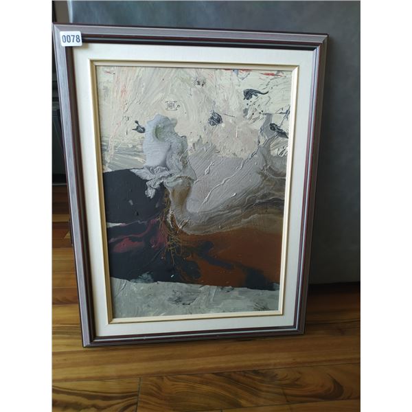 Framed Abstract Painting by Sky Junes