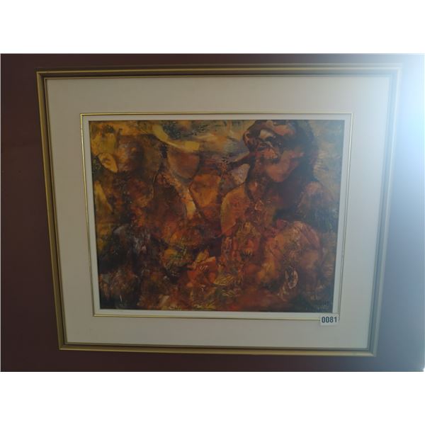 Framed Abstract Canvas Painting by Crane Thomas