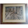 Image 1 : Framed Canvas Painting of City Street in the Winter by Lorne Day