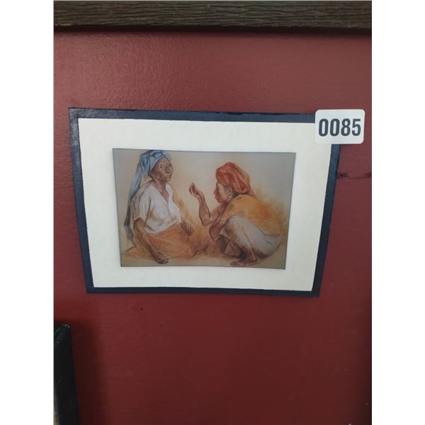 Framed Sketch "Mujeres Nativas"