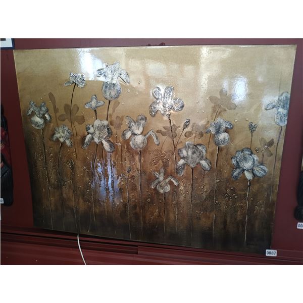 Textured Canvas Picture of Flowers