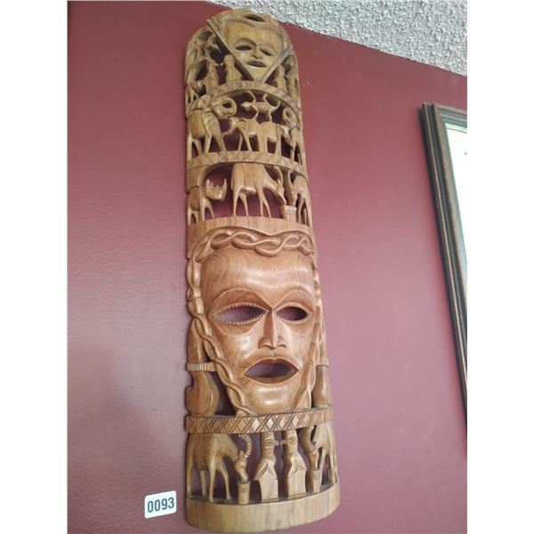 Hand Carved Wooden African Wall Decoration
