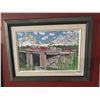 Image 1 : Framed Canvas Painting of CP Train Traveling Through Mountains by Lorne Day