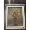 Image 1 : Framed Canvas Painting of a Bouquet of Flowers by Crane Thomas