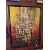 Image 1 : Framed Abstract Canvas Painting