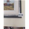 Image 2 : Framed Canvas Painting of Train Passing Alberta Wheat Mills