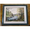 Image 1 : Framed Canvas Painting of River Scene